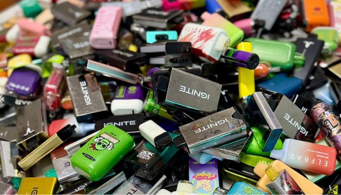 Foto: NRE AMSUL Secretaria da Educação promove ação de recolhimento e descarte de cigarros eletrônicos